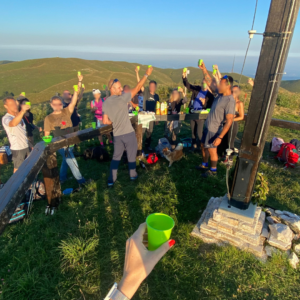 Brindisi sulla cima del Monte Cesen